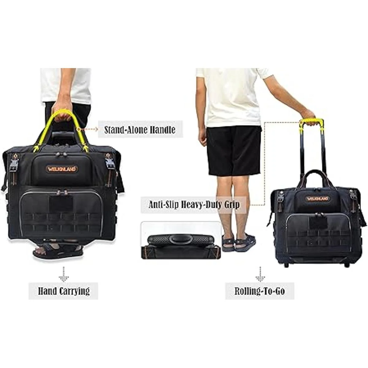 Bolsa de herramientas rodante de 46 bolsillos bolsa de_5