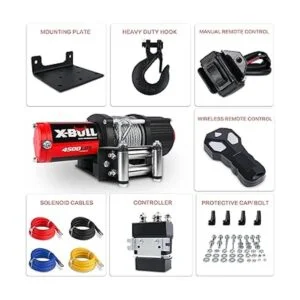XBULL Cabrestante eléctrico de alambre de acero de 12 V y_6