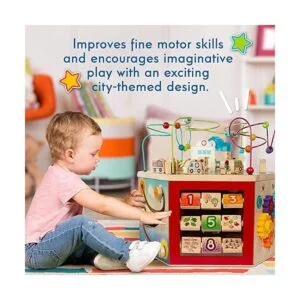 Battat Cubo de actividades de madera Centro de_2