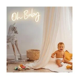 Oh Baby Letreros de neón tamaño grande de 40 pulgadas_5