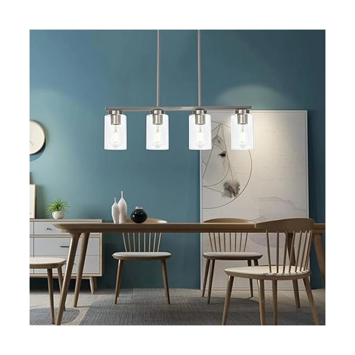 TODOLUZ Lámpara moderna de isla de cocina con pantallas de_7