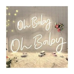 Oh Baby Letreros de neón tamaño grande de 40 pulgadas_4