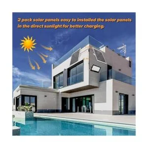 Luces de inundación de seguridad solares de 400 W luz de_2