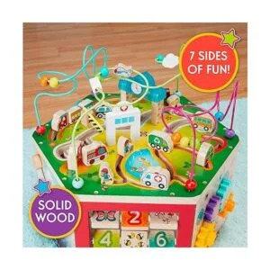 Battat Cubo de actividades de madera Centro de_3