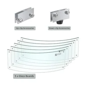 Skyflame Fire Pit Protector de viento redondo de vidrio_5