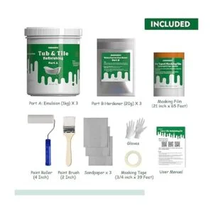 NADAMOO Kit de reacabado de bañera y azulejos 6.6 lbs_2