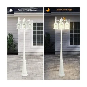 Lámpara para exteriores del atardecer al amanecer jaula_2