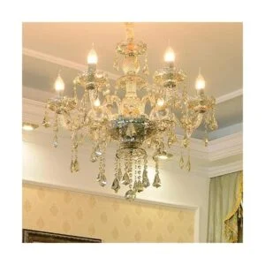 Farmhouse K9 Lámpara de araña de cristal de coñac 6_7