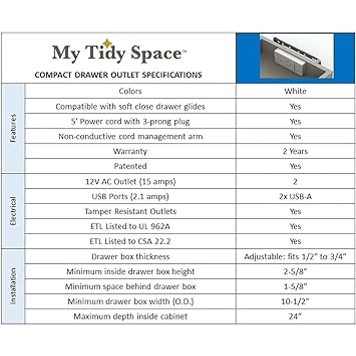 Estación de carga compacta en el cajón 2 salidas de CA_6