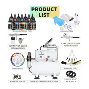 T TOGUSH Compresor de tanque de aire con aerógrafo de_2
