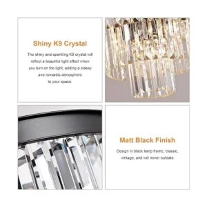 Weesalife Candelabros de cristal modernos lámparas de_6