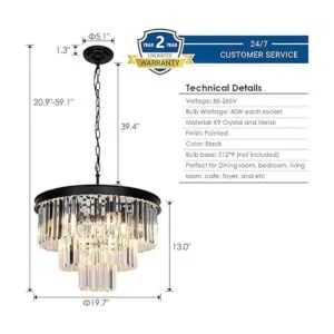 Weesalife Candelabros de cristal modernos lámparas de_7