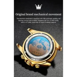 OLEVS Relojes automáticos de oro para hombre calendario_6