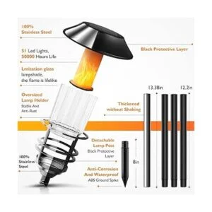 Luces solares de llama parpadeante linternas solares para_2