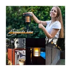 Luces solares de llama parpadeante linternas solares para_5