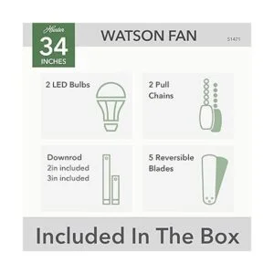 Hunter Fan Company 51471 Watson Ventilador de techo 34_6