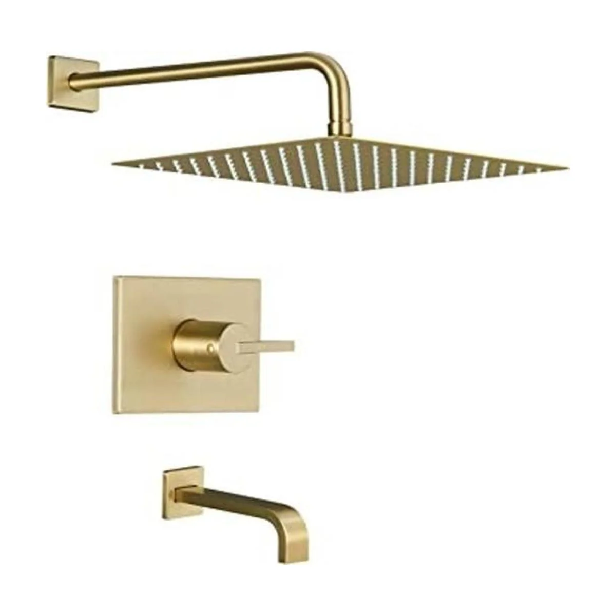 SOOOHOT Juego de accesorios de ducha de color dorado_1