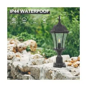 GOALPLUS LM4610MBK2P Lámpara de poste para patio de 24_5