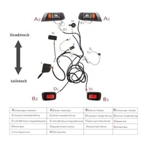 10L0L Kit de luz LED de lujo para carrito de golf EZGO_7