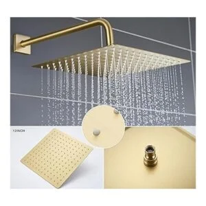 SOOOHOT Juego de accesorios de ducha de color dorado_4