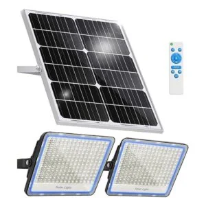 Gebosun Paquete de 2 luces LED solares de 300 W control_1