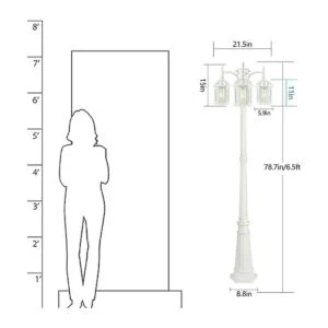 Lámpara para exteriores del atardecer al amanecer jaula_7