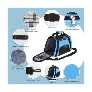 JMOON Bolsa de transporte de mascotas aprobada por_3