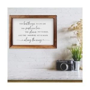 CHDITB The Best Things In Life Placa de madera enmarcada_2