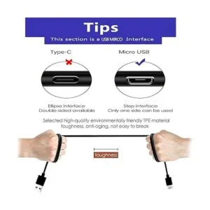 Cable de carga de teclado micro USB compatible con teclas_2