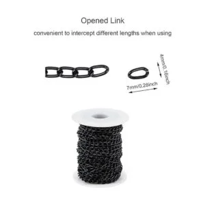 WUBOECE Cadena de eslabones de aluminio de 11 yardas con_3
