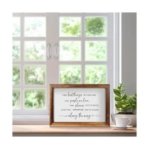 CHDITB The Best Things In Life Placa de madera enmarcada_3