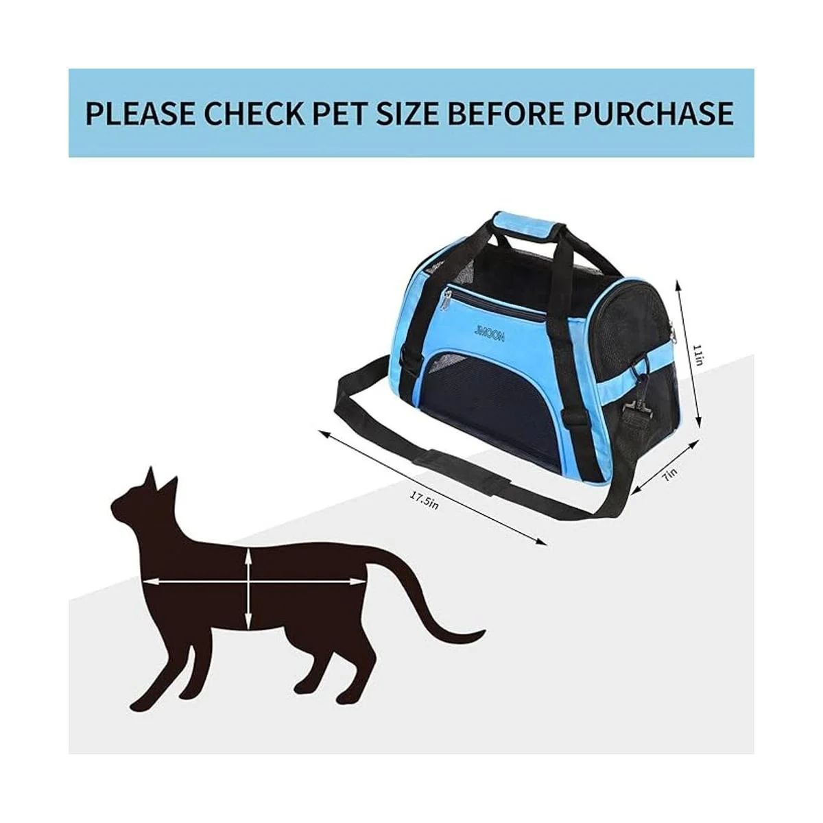 JMOON Bolsa de transporte de mascotas aprobada por_4