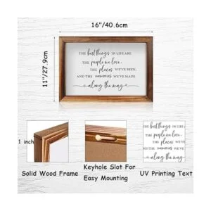 CHDITB The Best Things In Life Placa de madera enmarcada_6