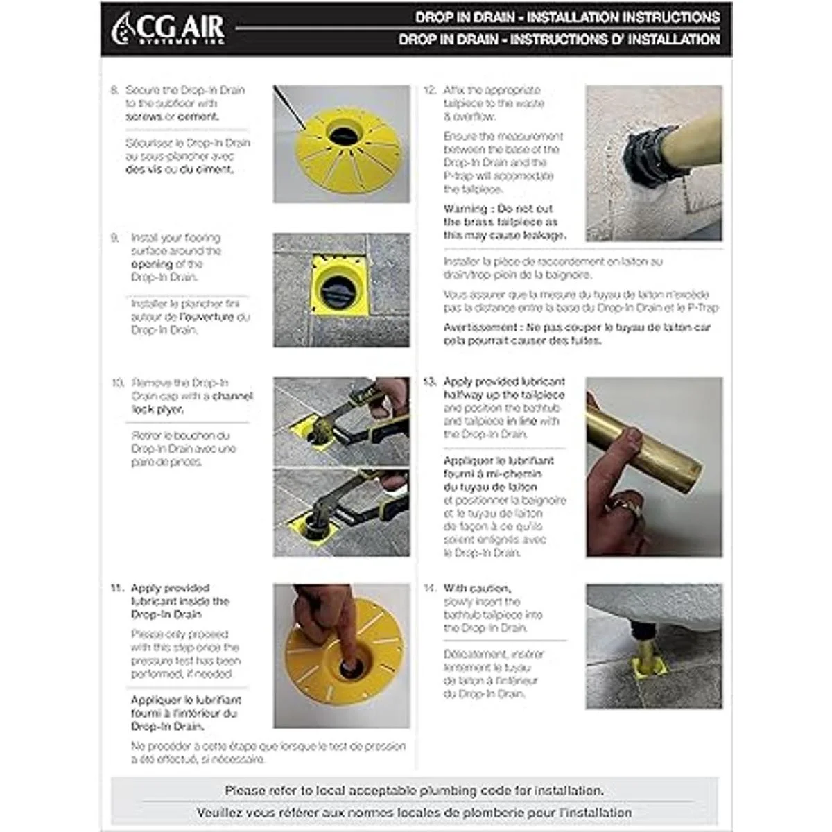 DROPIN DRAIN Kit de instalación para bañera independiente_6