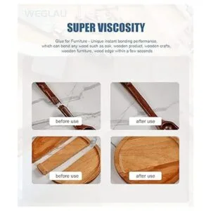 Weglau Pegamento de madera de 0.78 oz adhesivo de madera_4