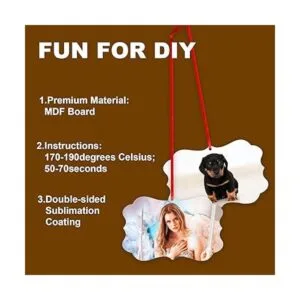 SAVITA 15 colgantes de sublimación en blanco colgante de_3