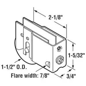 PrimeLine D 1826 Rodillo para puerta corredera con_2