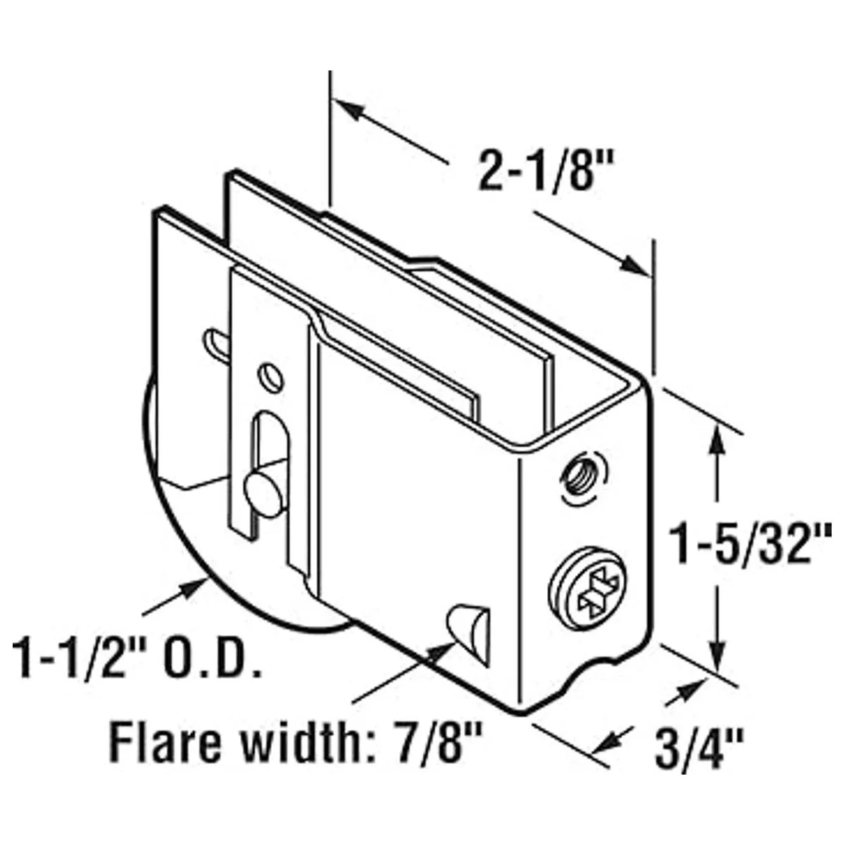 PrimeLine D 1826 Rodillo para puerta corredera con_2