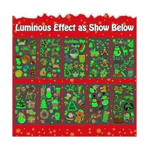 Partywind Tatuajes temporales de Navidad brillantes para_3