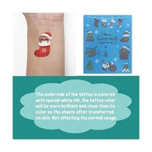 Partywind 90 estilos de tatuajes temporales de Navidad_3
