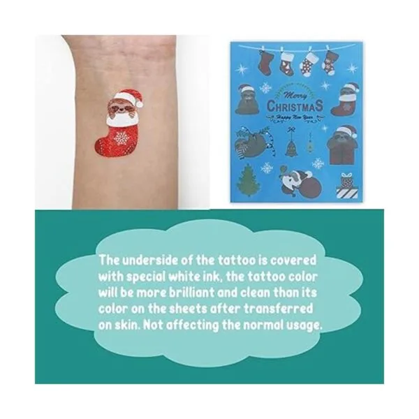 Partywind 90 estilos de tatuajes temporales de Navidad_3