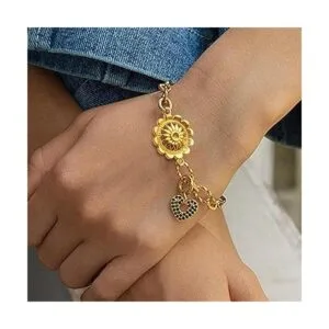 60pcs girasol encanto colgante aleación vintage girasol_6