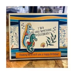 Sea Horses Juego de troqueles y sellos de pez de caracola_7