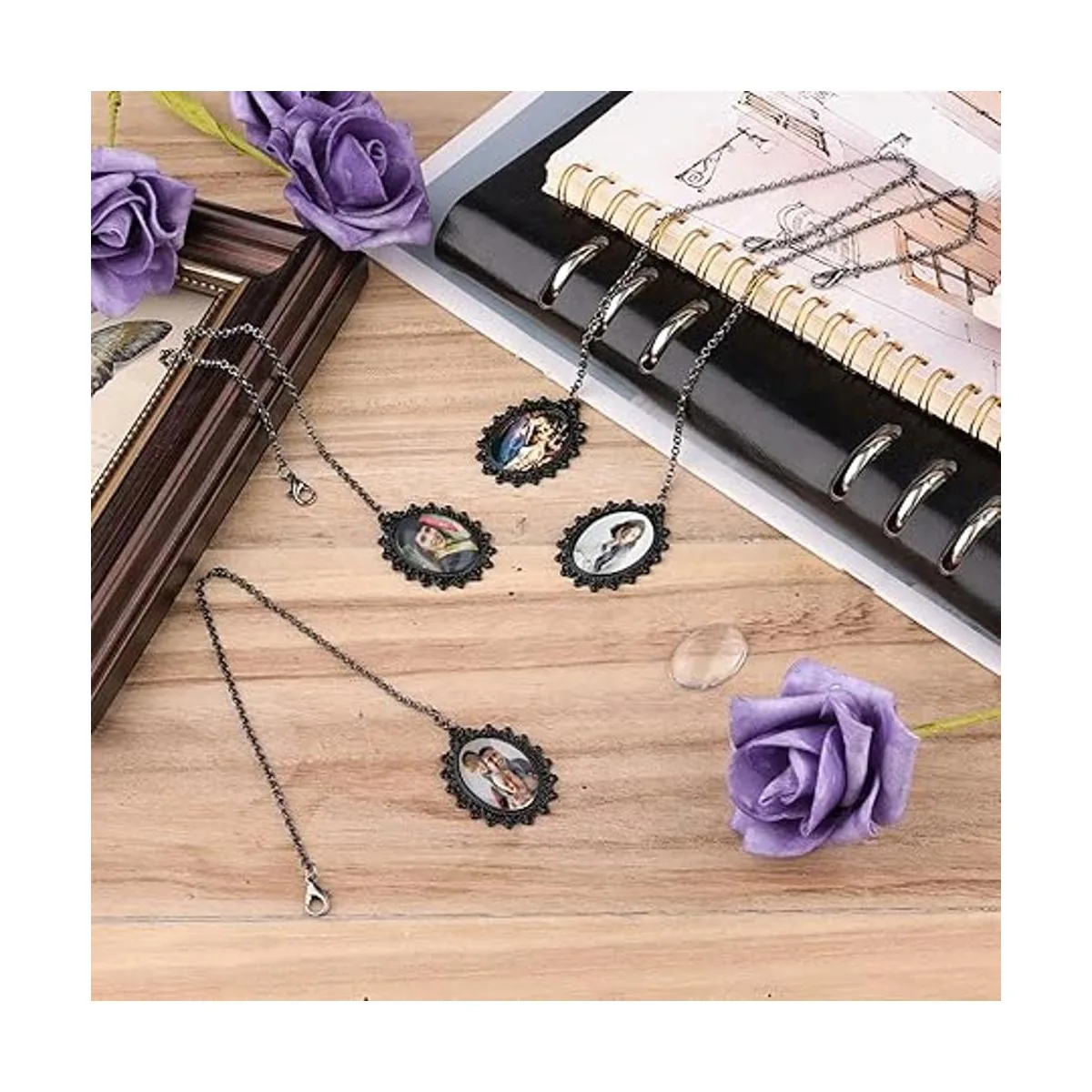 KINBOM 5 cuentas de graduación para ramo de boda colgante_5