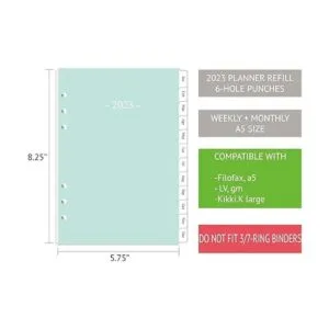 Recambio de planificador semanal y mensual 2023 para_2