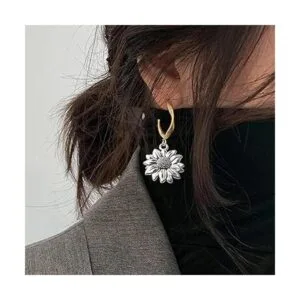 60pcs girasol encanto colgante aleación vintage girasol_5