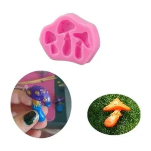 HAOYUNLAI 3 moldes de silicona en forma de seta moldes de_5