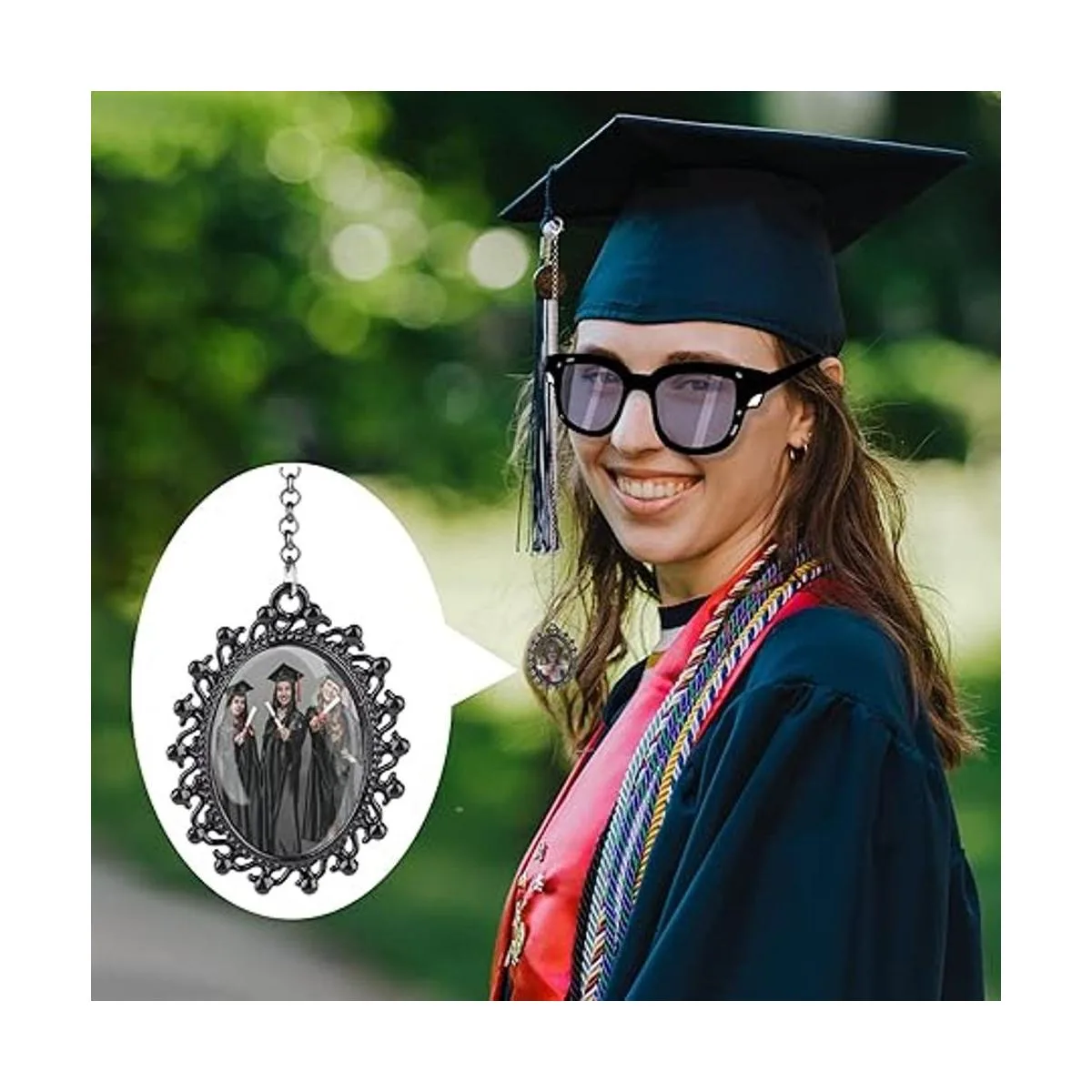 KINBOM 5 cuentas de graduación para ramo de boda colgante_6