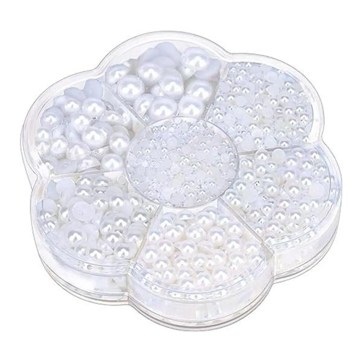 Livder Cuentas de plástico de media perla artificial con_1