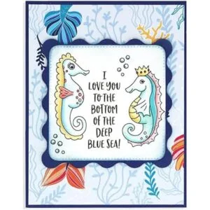 Sea Horses Juego de troqueles y sellos de pez de caracola_3